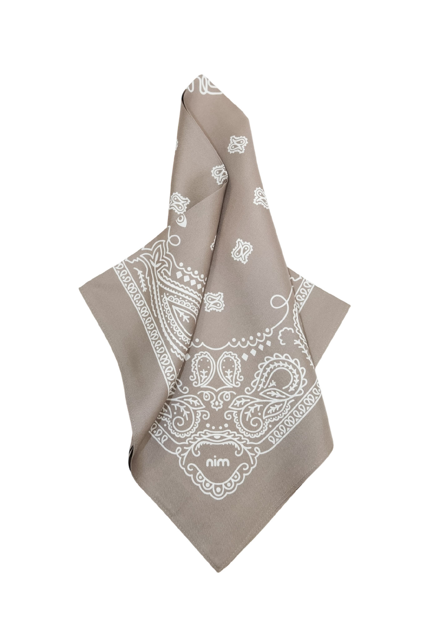 Silk Bag Scarf - Taupe