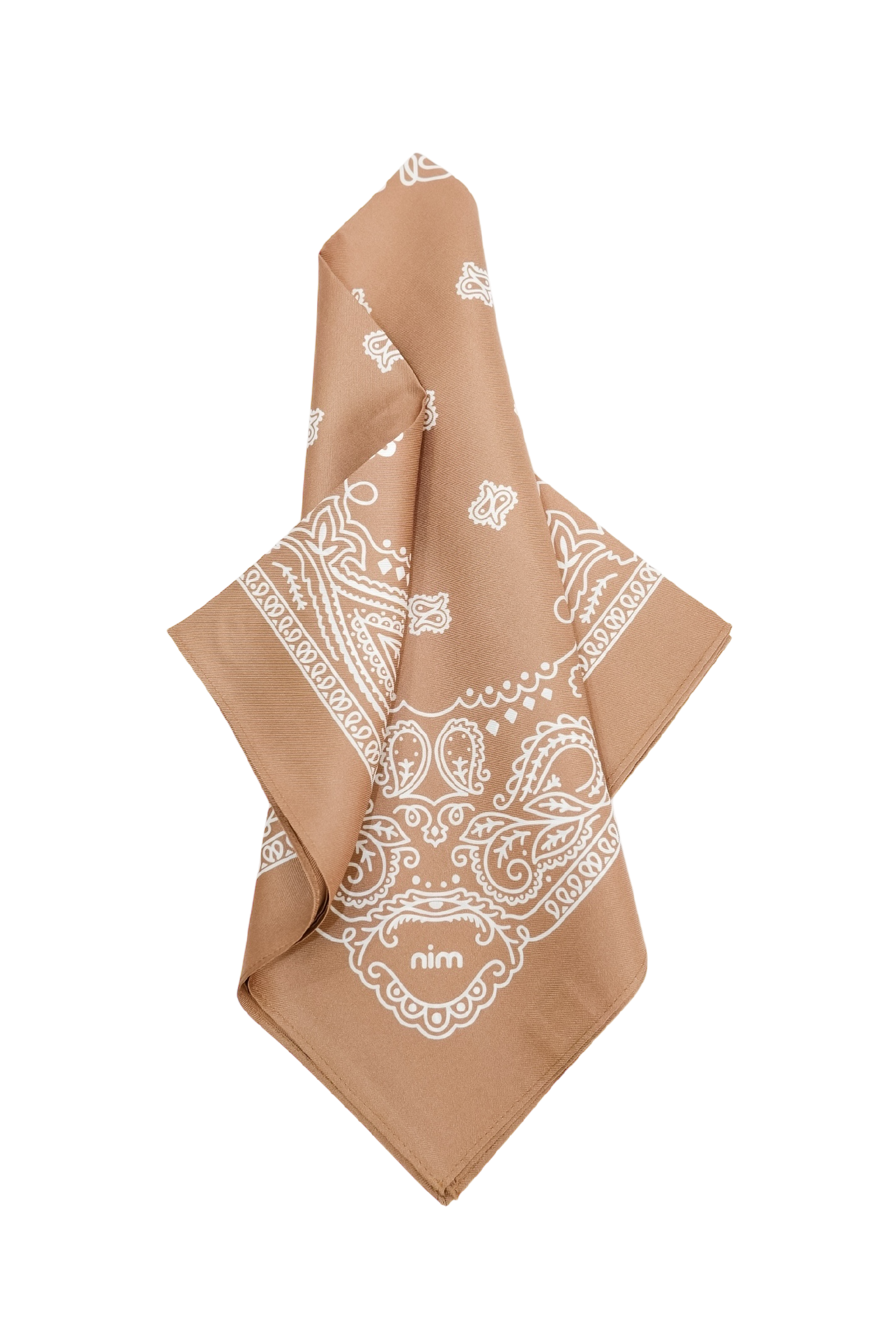 Silk Bag Scarf - Brown